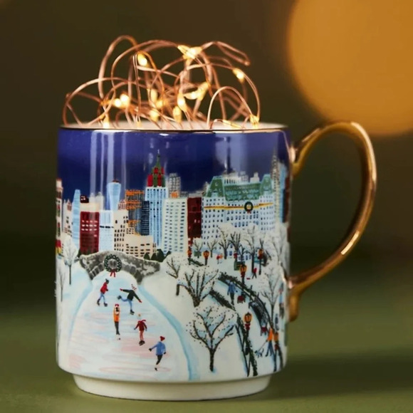 NWT 2023  Anthropologie Holiday  In The City New York Mug - Picture 1 of 1